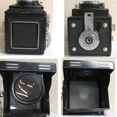 シャッター切れる 昭和レトロ ニ眼レフカメラ ヤシカフレックス 新A型　レンズ・ヤシコール 3.5 F=80mm COPAL yashicaflex☆ PayPay(ペイペイ)決済可能 ☆ 札幌市 豊平区 平岸の画像