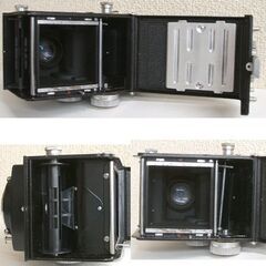 シャッター切れる 昭和レトロ ニ眼レフカメラ ヤシカフレックス 新A型　レンズ・ヤシコール 3.5 F=80mm COPAL yashicaflex☆ PayPay(ペイペイ)決済可能 ☆ 札幌市 豊平区 平岸の画像