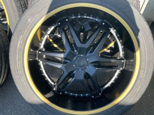 ハマー HUMMER H2用 中古 D 26インチホイール+タイヤ 4本SET 315/40R26 165.1 8H 中古品