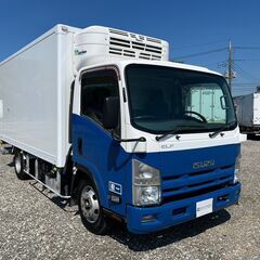 H25年式　いすゞ　エルフ　冷蔵冷凍車　小型(2t・3t)　3トン積載　ワイドロングボデー　左サイドドア　低温仕様　東プレ　アルミ縞板　スタンバイ　格納ゲート　新明和　ラジコン　門高174cm　フロア6速MT　型式:TKG-NPR85AN　集中ドアロック　電格ミラー　バックモニタ　坂道補助(弊社在庫管理番号:0443)の画像