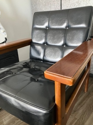 カリモク　ソファ　1人　Kチェア　希少オールドタイプ