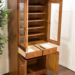 食器棚（後で商品代＋謝礼を払います。なお、このカッコ内の文章は後で消します） ヤ取9/10終了】≪zyt1065ジ≫ 食器棚 ガラス戸 観音開き 引出付き