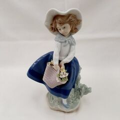 LLADRO きれいな花ばかり 陶器 置き人形 中古品 