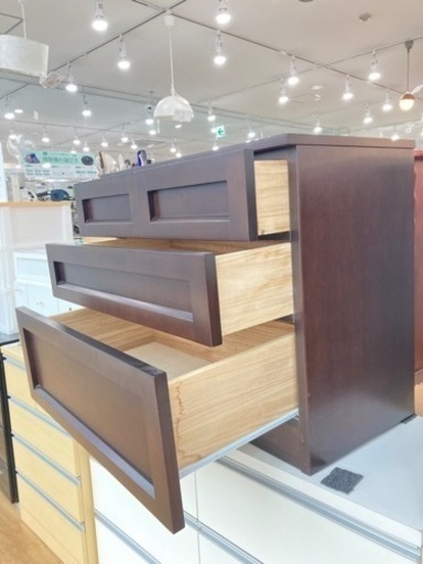 【トレファク高槻店】取りに来られる方限定！IDC大塚家具の３段チェストのご紹介です！