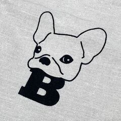 新品　BUTCH×RADICA　ラディカ　フレンチブルドッグ　ブッチちゃんコラボ巾着　巾着袋　２枚セット　ベージュ　フレブルの画像