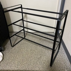 引取り先決定【山崎実業】伸縮シューズラック フレーム（frame） 3段の画像