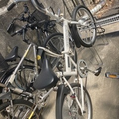 CAPTAIN STAG折りたたみ自転車(白)の画像