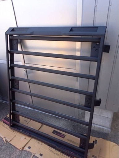 新型ラゲッジラックジムニーJB64WJB74Wルーフラゲッジラック2 LEDライト組立式アルミ合金軽量