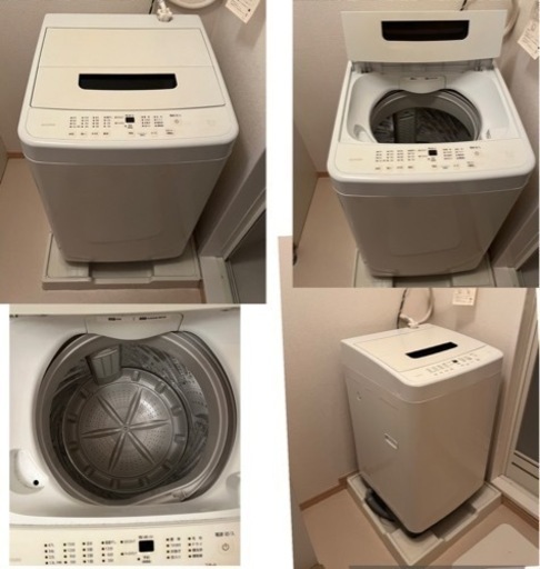 冷蔵庫、洗濯機 、机、椅子のセットです。