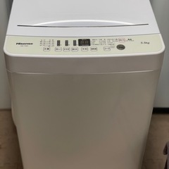 送料・設置込み　洗濯機　5.5kg Hisense 2021年