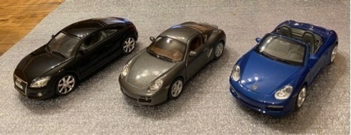 1/32 ミニカー3台　Porsche  Cayman、Boxster、Audi TT