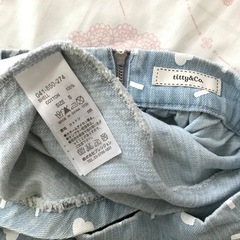 titty&co. ハート柄 デニムミニスカート S 150 160 子供服の画像