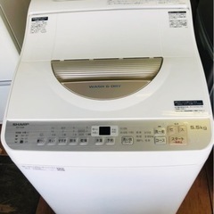 福岡市内設置配送無料　2018年式シャープ SHARP ES-TX5B-N [タテ型洗濯乾燥機(5.5kg) ゴールド系]