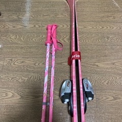 スキー板、ストックのセット販売