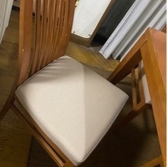 家族用にオススメ♪ダイニングテーブル&椅子6脚セット　横80cm × 縦150cm × 高さ70cmの画像