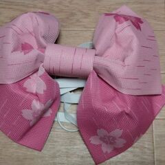 作り帯　ピンク　桜の画像