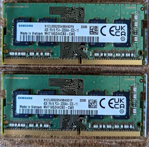 PCパーツ Samsung 4GBx2 DDR4 RAM