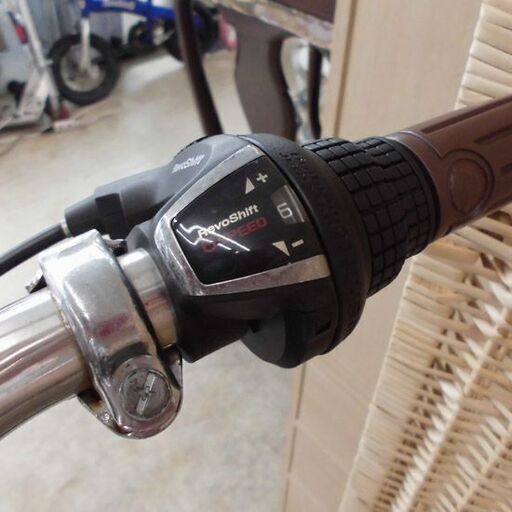 【難あり】 自転車 27インチ 6段変速 ホイールにユガミあり ママチャリ モカブラウン 茶系 a.n.design works Rediem 6段切替 SNUL00921 札幌 西野店