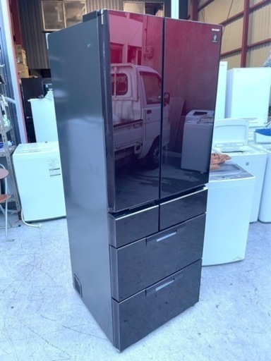 2点おまとめ★大阪限定配送★3ヶ月保証付き★2014★SHARP★SJ-GF50Y-R★冷蔵庫★R-812★501L★6ドア