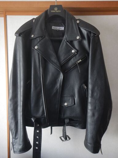 本革ライダースジャケット（Ｌ）ダブル　着用数回