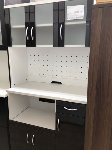★ジモティ割あり★  食器棚 焦げ茶色 H179×W90×D45 クリーニング済み KJ2426