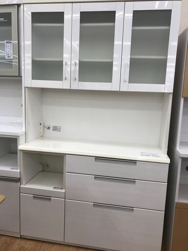 ★ジモティ割あり★  食器棚 ホワイト H204×W120×D43 クリーニング済み KJ2431
