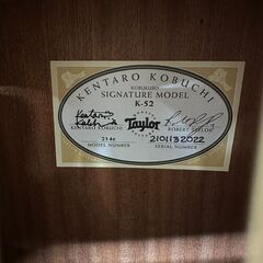 ジモティ来店特価!!　エレアコ　Taylor　小渕　健太郎シグネイチャーモデル　J-0744の画像