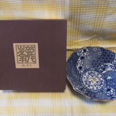 龍峰窯 ねじり祥瑞 大鉢 21cm 高級品 未使用