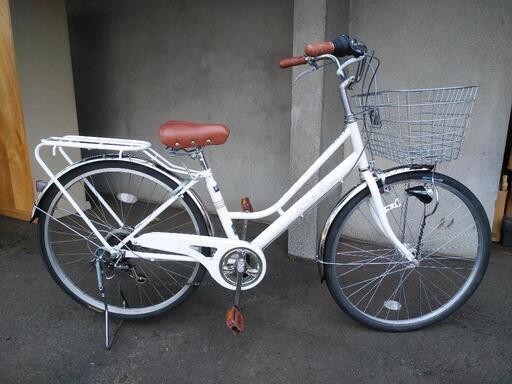 取引決定しました！札幌市内配達無料！防犯登録料込み。中古26インチ。ホワイト！