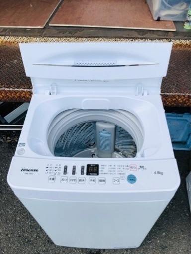 北九州市内配送無料　保証付き　2021年式　全自動洗濯機 ホワイト HW-T45D [洗濯4.5kg /乾燥機能無 /上開き]