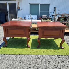 在庫2台 店舗什器 木製テーブル 小 配膳台 猫脚　/TJ-13...