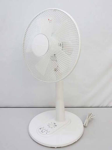 ss5348　ユアサ　リビング扇風機　YT-3036C(W)　30cm　ホワイト　5枚羽　YUASA　リビングファン　白　首振り　空調　シンプル　押ボタン式