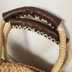 夏のストローバッグ美品の画像