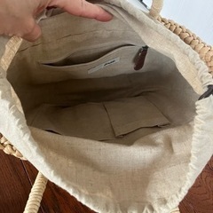 夏のストローバッグ美品の画像