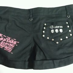 【別途処分済み】ショートパンツ ローライズ ホットパンツ チェーン スタッズ 髑髏 ゴスロリ ゴシック ゴスパン パンク ロック BODYLINE の画像