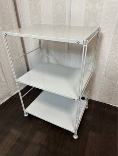 【受渡者様決定】定価¥10900-MUJI無印良品スチールユニットシェルフ・ステンレス棚セット