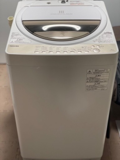 送料・設置込み　洗濯機　6kg TOSHIBA 2019年