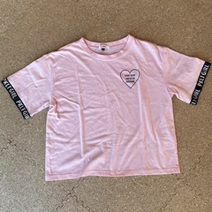 女児Tシャツピンクラテ♡レピピの2枚組の画像
