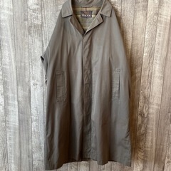 古着　80年代　ステンカラーコート　OSAN メンズ　ライトグレ...