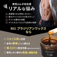 NULL ブラジリアンワックス VIO対応 男性 メンズ 250g 脱毛 女性にも (コンプリートセット×2)の画像