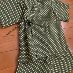 ベビー甚平 鱗模様