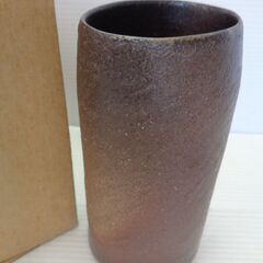 つかもと　益子焼　花瓶　花器　花入　花生　高さ17cm　華道具　...