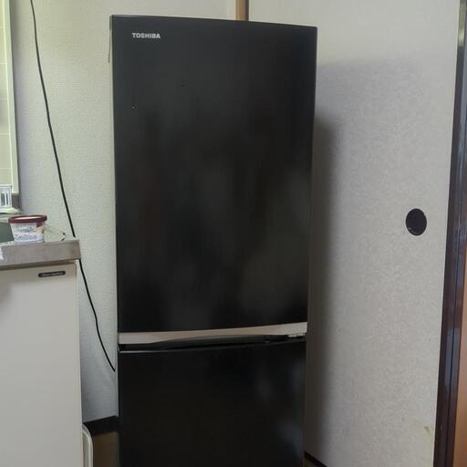 冷蔵庫　東芝153l ブラック　美品　26年7月まで長期保証中