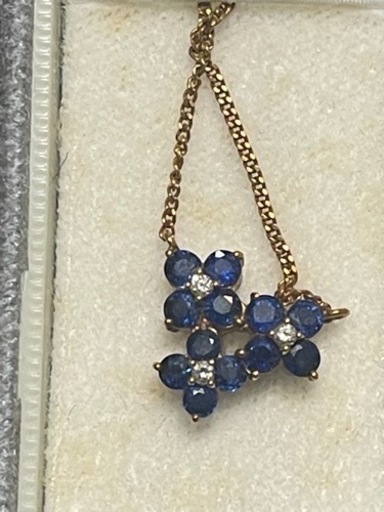 ネックレス　サファイア　k18