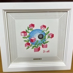 ★３点セット★風水★Dr.コパさん★鏡と絵(2枚)のセット★鏡：39.5×39.5cm★絵：18.5×18.5cm★の画像