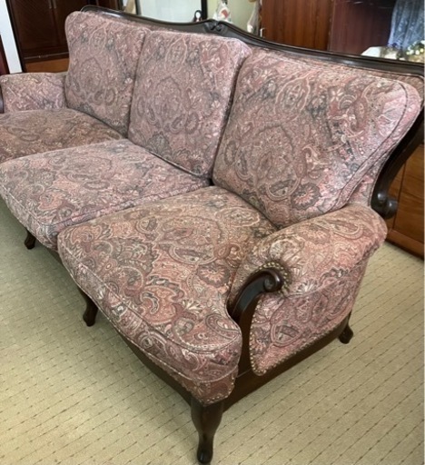 ソファ美品マルニ家具　40〜50万　大塚家具　木工　3人掛け　高級　ソファ　