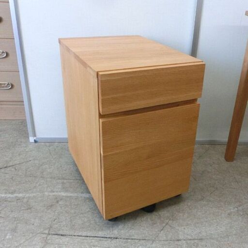 無印良品 デスク＆デスクワゴン セット 無垢材デスク 机 袖机 オーク材 MUJI 札幌市 西区 西野店