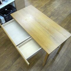 MUJI 無印良品 オーク材 無垢材デスク 引出付 机 学習机 PCデスク 良品