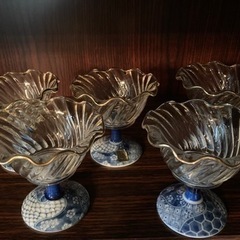 ガラス　デザート鉢　有田焼