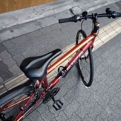 FORKS[フォルクス]700c シティークロスバイク アルミ/18speed/レッドの画像